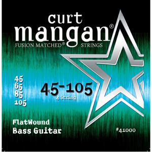 Curt Mangan Flatwound 45-105 Light Set snarenset voor elektrische basgitaar