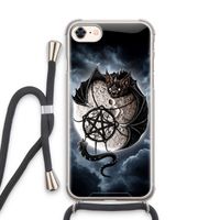 Volle maan: iPhone 8 Transparant Hoesje met koord