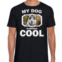Honden liefhebber shirt Husky my dog is serious cool zwart voor heren 2XL  -