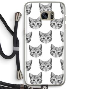 Kitten: Samsung Galaxy S7 Edge Transparant Hoesje met koord