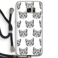 Kitten: Samsung Galaxy S7 Edge Transparant Hoesje met koord