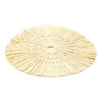 Placemat - D38 cm - gevlochten riet - beige - bohemian style