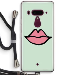 Kusje: HTC U12+ Transparant Hoesje met koord
