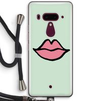 Kusje: HTC U12+ Transparant Hoesje met koord Kusje: HTC U12+ Transparant Hoesje met koord