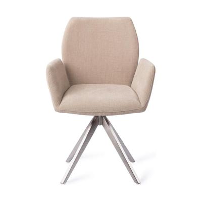 Jesper Home Misaki eetkamerstoel Sand Strand turn steel