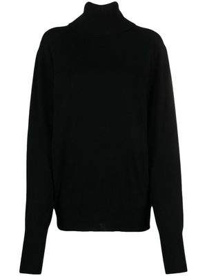 Jil Sander pull en cachemire à col roulé - Noir