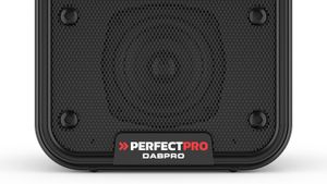 PerfectPro DABPRO Bouwradio DAB+, VHF (FM) AUX, Bluetooth Stofvast, Spatwaterbestendig, Stofdicht Zwart