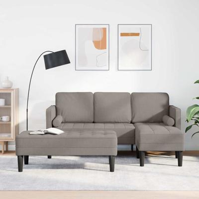 Bankstel 2 pcs Taupe 173 x 131 x 67 cm Stof