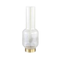 PTMD Madelin Clear glass vase with gold base round L