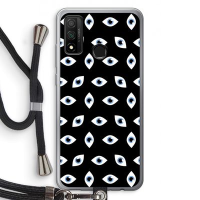 Eyes pattern: Huawei P Smart (2020) Transparant Hoesje met koord