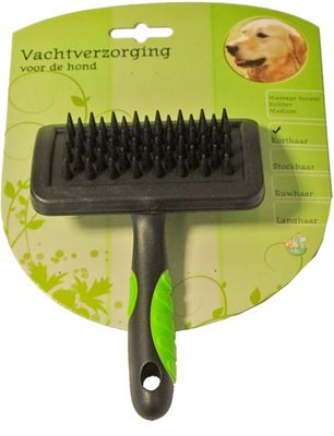 Hondenborstel rubber massage medium - Gebr de boon