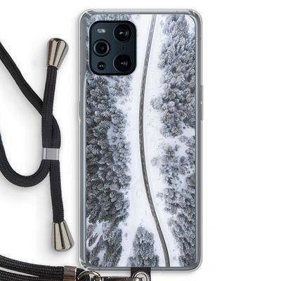 Snøfall: Oppo Find X3 Pro Transparant Hoesje met koord