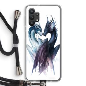 Yin Yang Dragons: Samsung Galaxy A32 5G Transparant Hoesje met koord