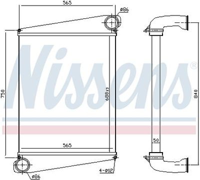 Intercooler, inlaatluchtkoeler 961259
