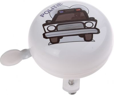 TOM fietsbel Politie wit 58 mm TOM fietsbel Politie wit 58 mm