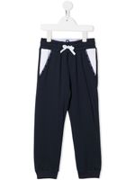 Aigner Kids pantalon de jogging à bande logo - Bleu