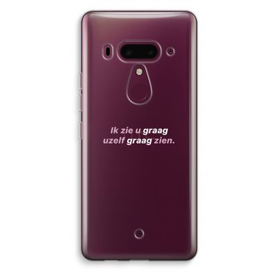 uzelf graag zien: HTC U12+ Transparant Hoesje
