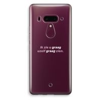 uzelf graag zien: HTC U12+ Transparant Hoesje
