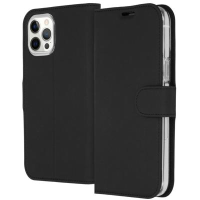 Accezz Wallet Case voor Apple iPhone 12 Pro Max Telefoonhoesje Zwart