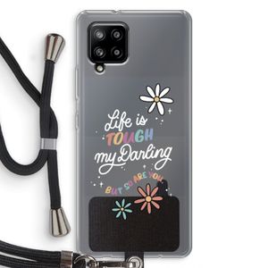 Tough Life: Samsung Galaxy A42 5G Transparant Hoesje met koord