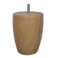 Blank houten ronde meubelpoot 12 cm (M8) - thumbnail