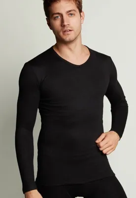Heren thermo shirt Lange mouw V-hals - Thermisch ondergoed heren warm