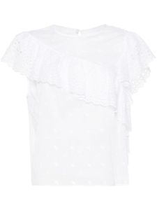 MARANT ÉTOILE blouse Sorani à broderie anglaise - Blanc