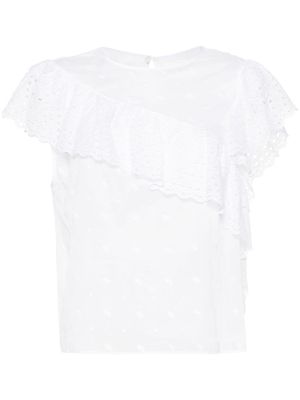 MARANT ÉTOILE blouse Sorani à broderie anglaise - Blanc