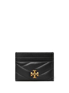 Tory Burch porte-cartes matelassé à plaque logo - Noir