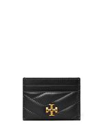 Tory Burch porte-cartes matelassé à plaque logo - Noir - thumbnail