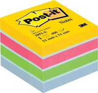 Post-It 2051-U zelfklevend notitiepapier Vierkant Blauw, Groen, Roze, Geel 400 vel Zelfplakkend - thumbnail