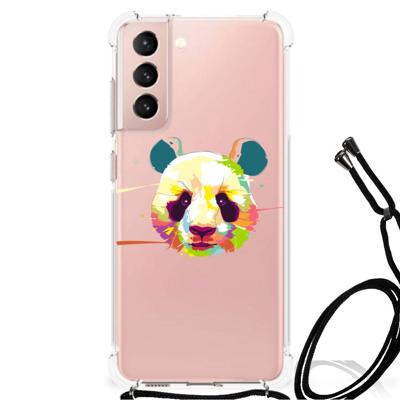 Samsung Galaxy S21 FE Stevig | Bumper Hoesje | Panda Color Samsung Galaxy S21 FE Stevig | Bumper Hoesje | Panda Color