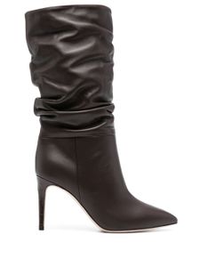 Paris Texas bottines froncées en cuir 90 mm - Marron