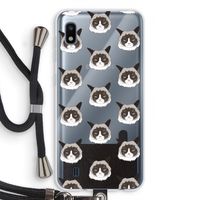It's a Purrr Case: Samsung Galaxy A10 Transparant Hoesje met koord