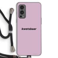 kwetsbaar: OnePlus Nord 2 5G Transparant Hoesje met koord - thumbnail