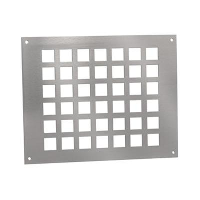 Nedco geperforeerde ventilatieplaat - 250x200mm - blank aluminium