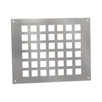 Nedco geperforeerde ventilatieplaat - 250x200mm - blank aluminium