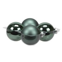 4x stuks glazen kerstballen emerald groen (greenlake) 10 cm mat/glans - thumbnail