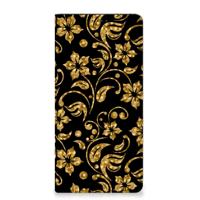 Samsung Galaxy A15 Smart Cover Gouden Bloemen