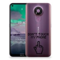 Nokia 3.4 Silicone-hoesje Finger Don't Touch My Phone