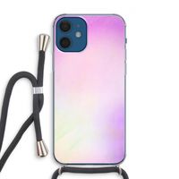 Flow mist pastel: iPhone 12 Transparant Hoesje met koord