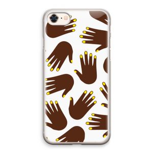 Hands dark: iPhone 8 Transparant Hoesje