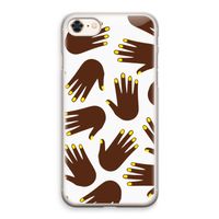 Hands dark: iPhone 8 Transparant Hoesje