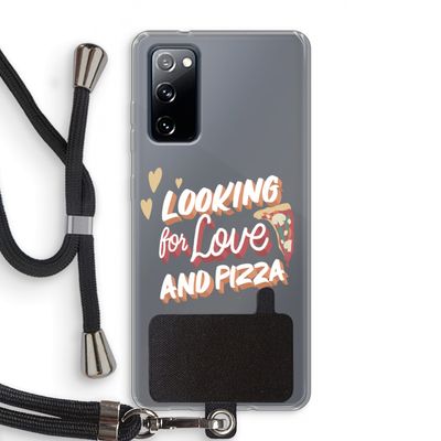 Pizza is the answer: Samsung Galaxy S20 FE / S20 FE 5G Transparant Hoesje met koord