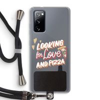 Pizza is the answer: Samsung Galaxy S20 FE / S20 FE 5G Transparant Hoesje met koord