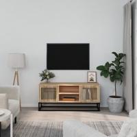 Tv-meubel 105x30x45 cm bewerkt hout en ijzer - thumbnail