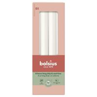 Bolsius dinerkaars 8 stuks cloudy white 23 cm