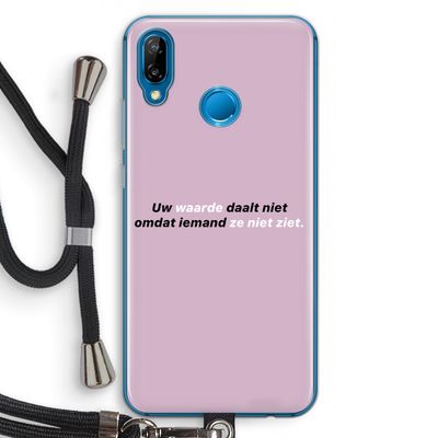 uw waarde daalt niet: Huawei P20 Lite Transparant Hoesje met koord