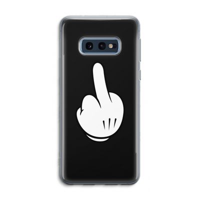 Middle finger black: Samsung Galaxy S10e Transparant Hoesje