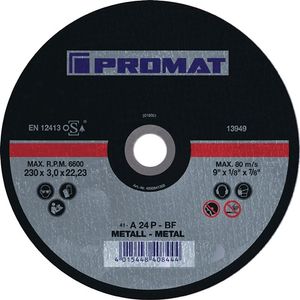 Promat Doorslijpschijf | D115x1,6mm recht | staal | gat 22,23 mm - 4000840001 4000840001